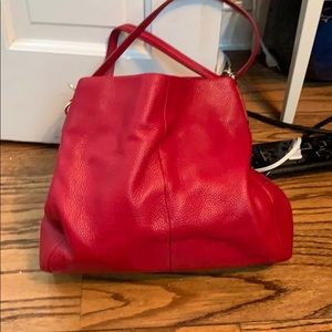 Red Leather Coach Bag